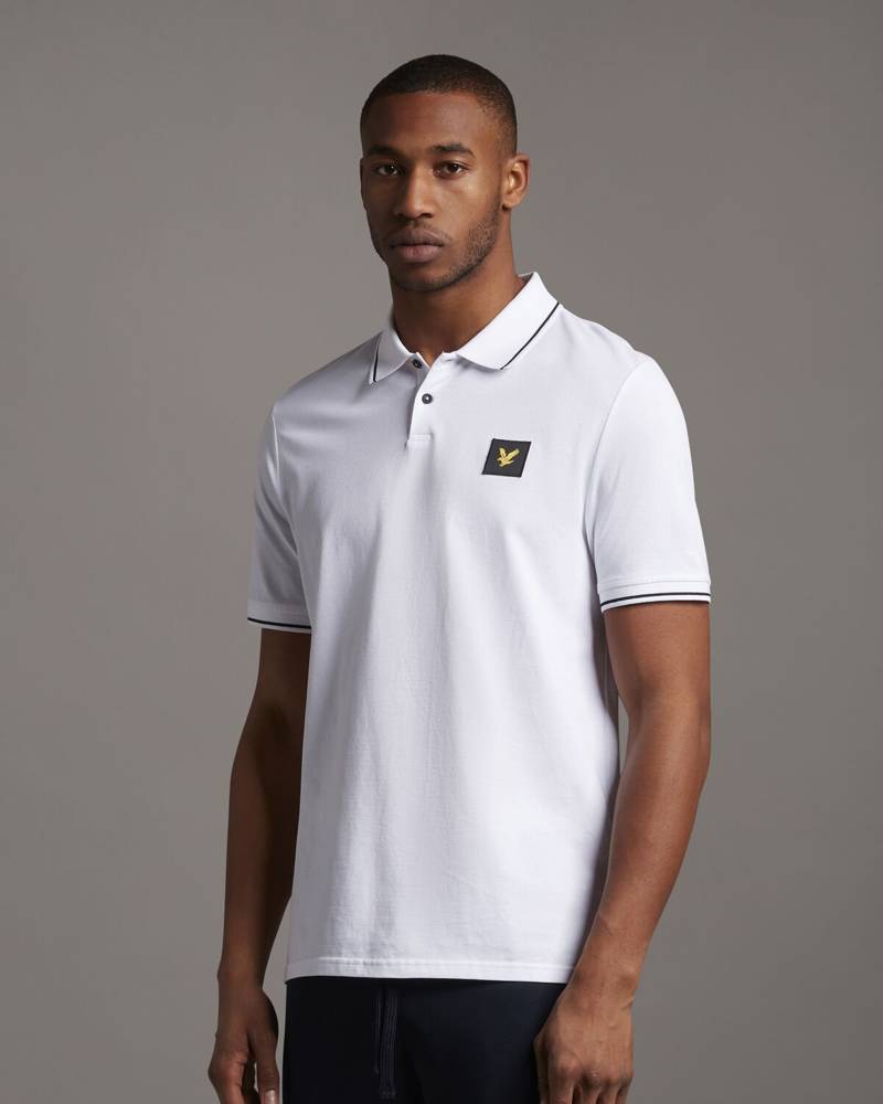 LYLE & SCOTT CASUALS TIPPED POLO SHIRT WHITE
