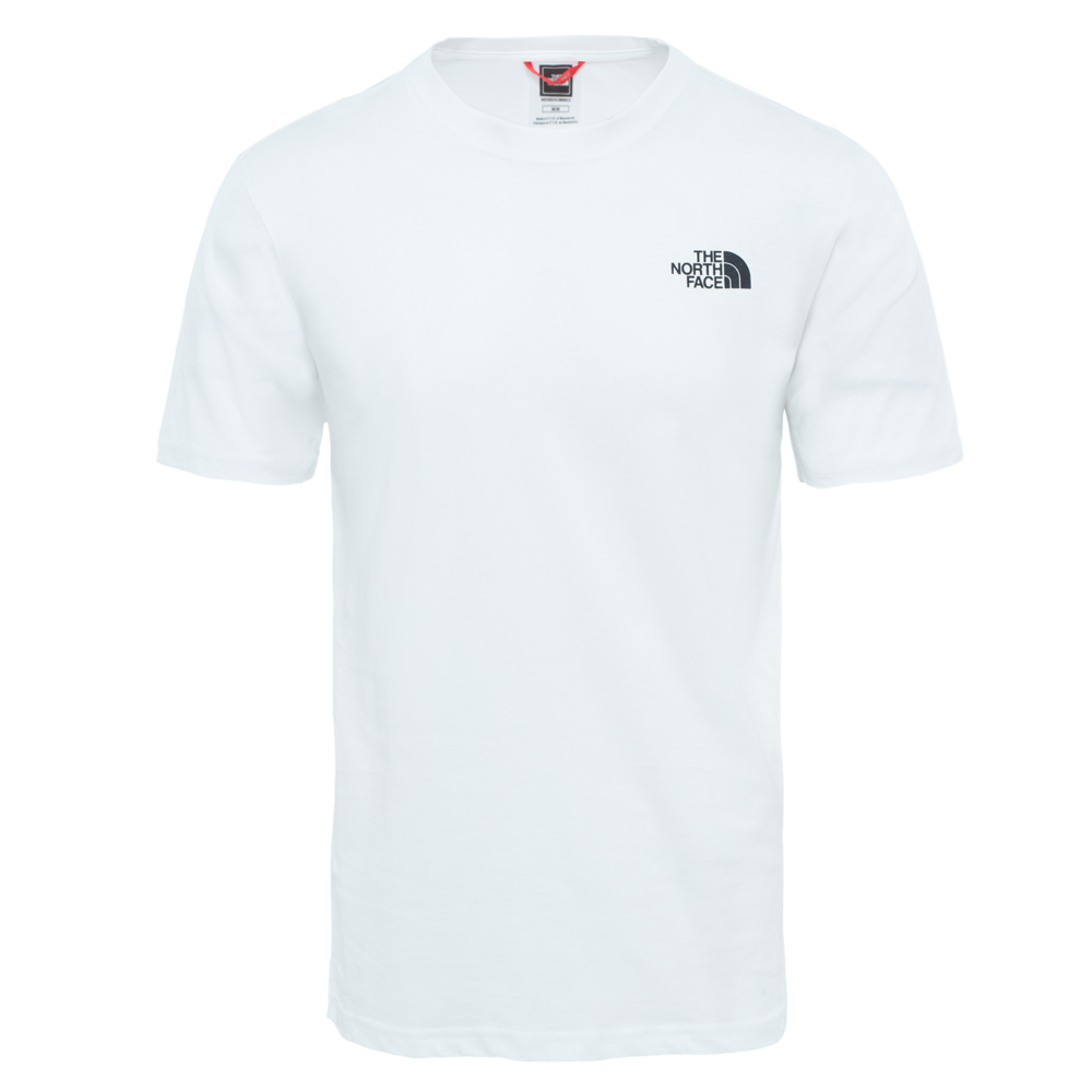 THE NORTH FACE T-SHIRT RED BOX LOGO WHITE